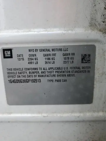 2016 BUICK LACROSSE PREMIUM  