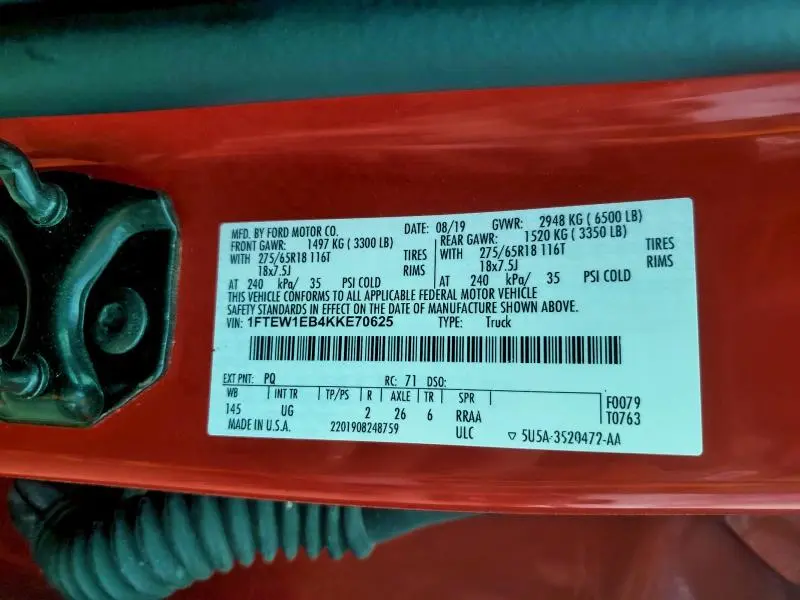 2019 FORD F150 SUPERCREW  