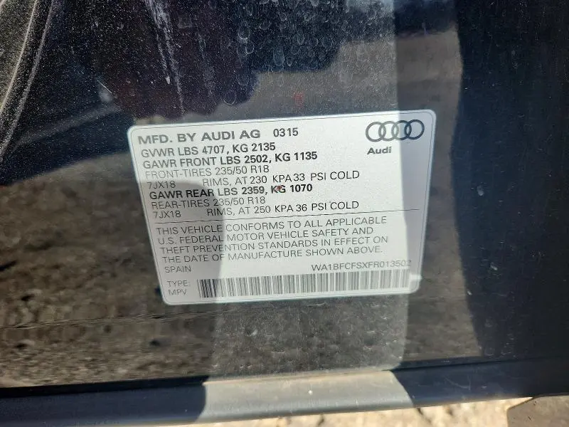 2015 AUDI Q3 PREMIUM PLUS  