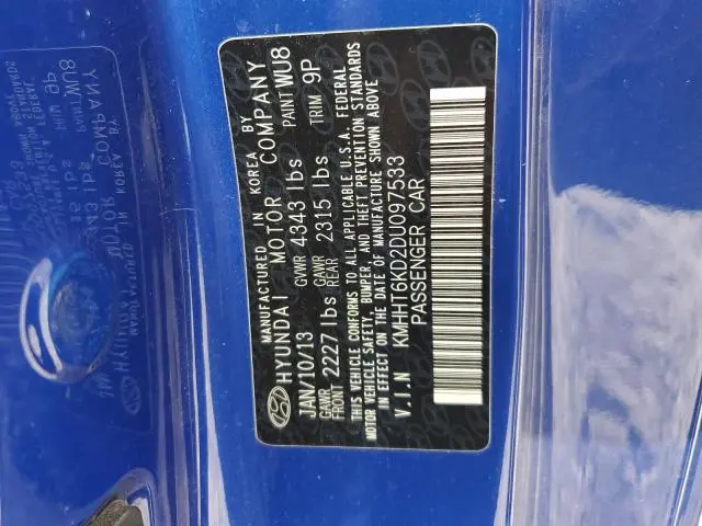 2013 HYUNDAI GENESIS COUPE 2.0T  