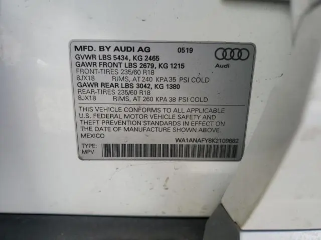 2019 AUDI Q5 PREMIUM