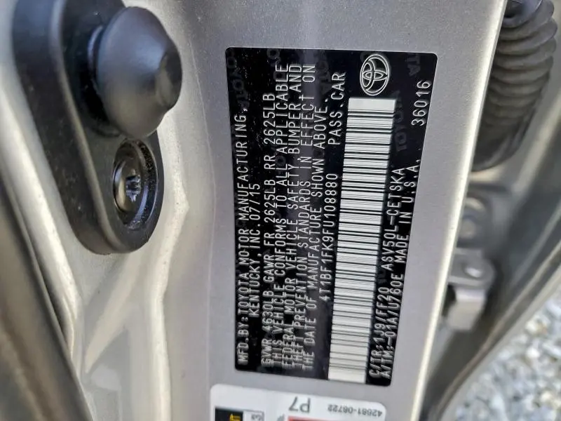 2015 TOYOTA CAMRY LE  