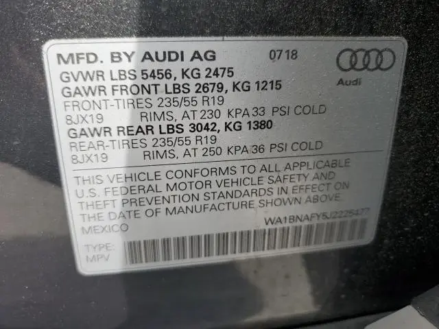 2018 AUDI Q5 PREMIUM PLUS  