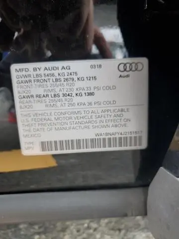 2018 AUDI Q5 PREMIUM PLUS  