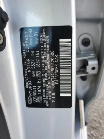 2012 HYUNDAI ACCENT GLS