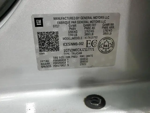 2018 GMC SIERRA K1500 SLE  