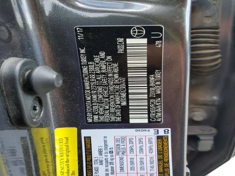 2018 TOYOTA C-HR XLE PREMIUM  