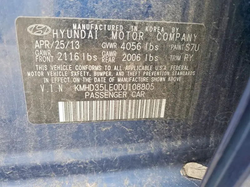 2013 HYUNDAI ELANTRA GT BASE  