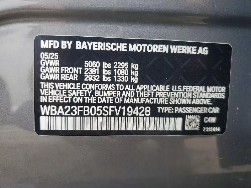 2025 BMW 430I GRAN COUPE  