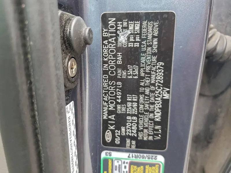 2012 KIA SPORTAGE BASE  