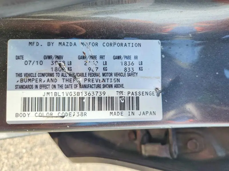 2011 MAZDA 3 I  