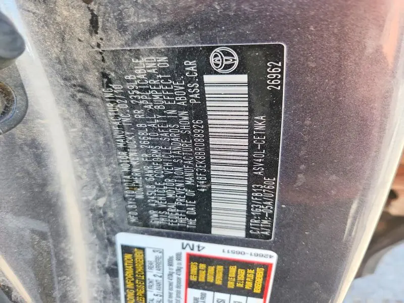 2011 TOYOTA CAMRY LE  