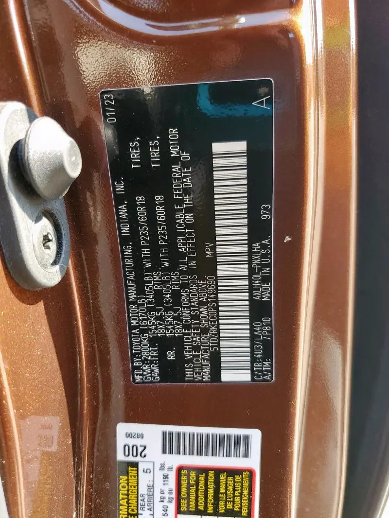 2023 TOYOTA SIENNA LIMITED  