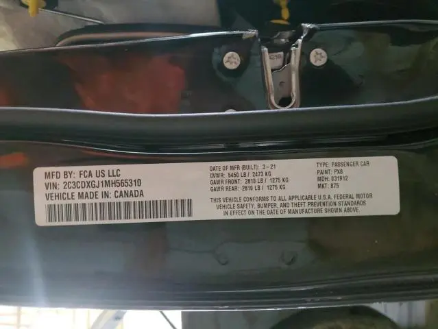 2021 DODGE CHARGER SCAT PACK  