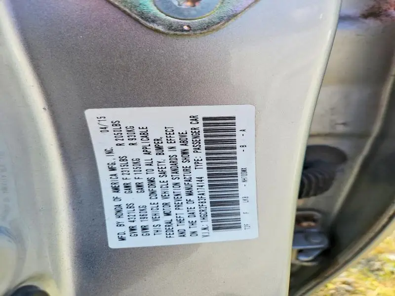 2015 HONDA ACCORD EXL  