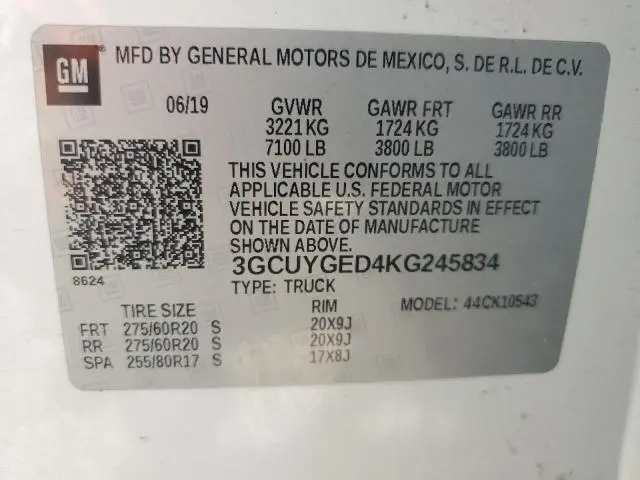 2019 CHEVROLET SILVERADO K1500 LTZ  