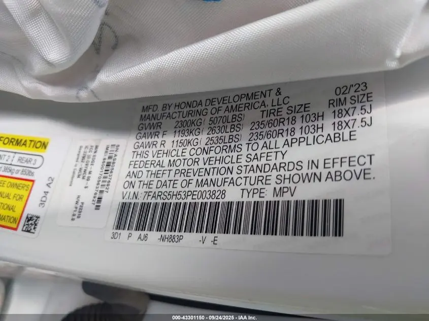 2023 HONDA CR-V HYBRID SPORT