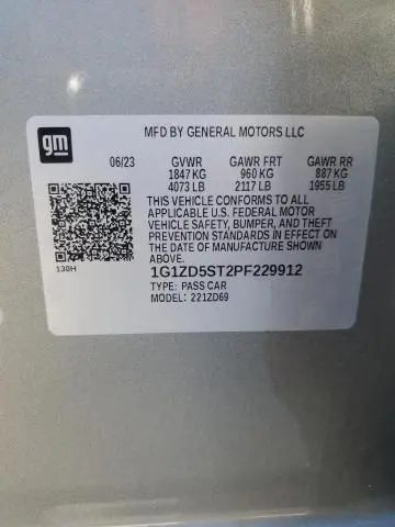 2023 CHEVROLET MALIBU LT  