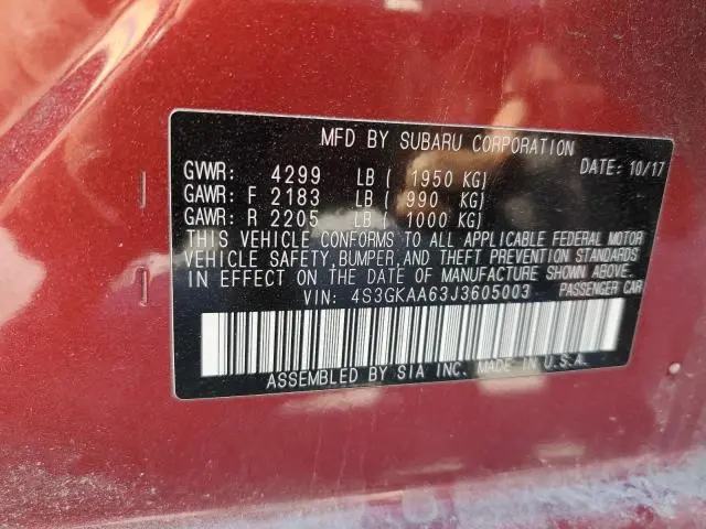 2018 SUBARU IMPREZA   