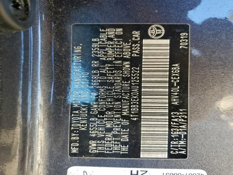 2010 TOYOTA CAMRY HYBRID  