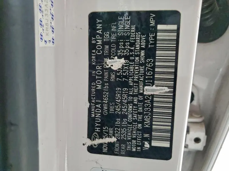 2016 HYUNDAI TUCSON LIMITED  