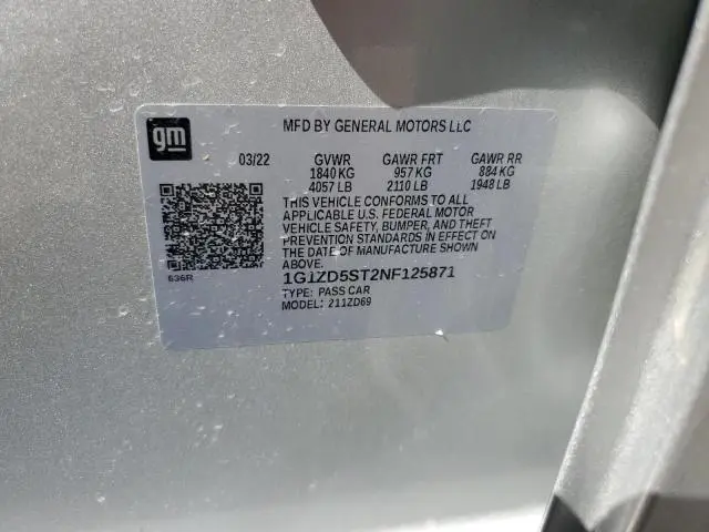 2022 CHEVROLET MALIBU LT  