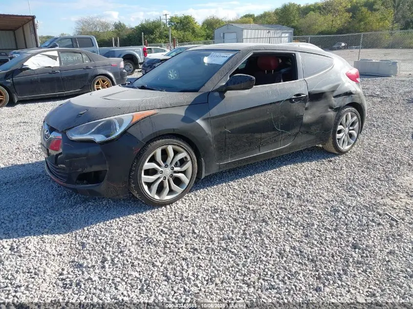 2012 HYUNDAI VELOSTER BASE W/RED/BLACK