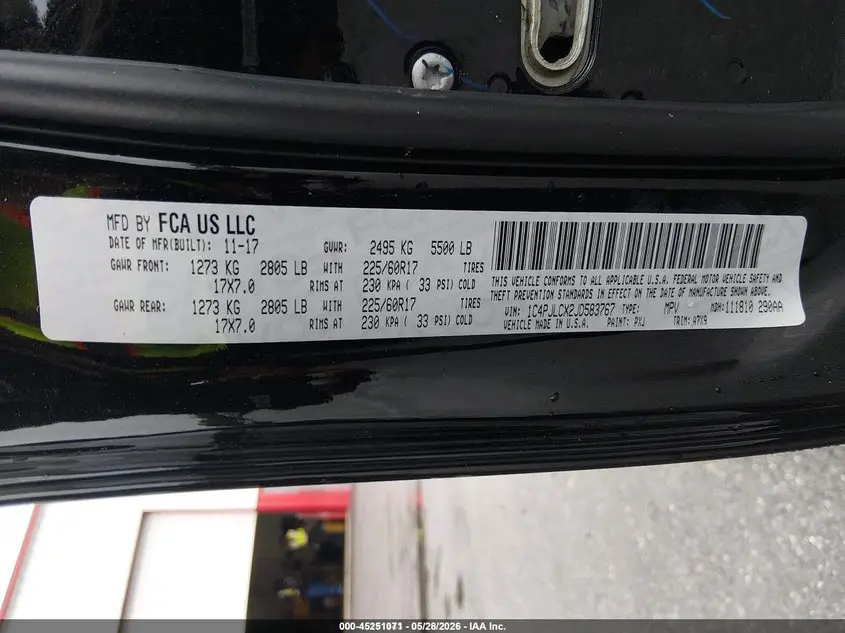 2018 JEEP CHEROKEE LATITUDE FWD
