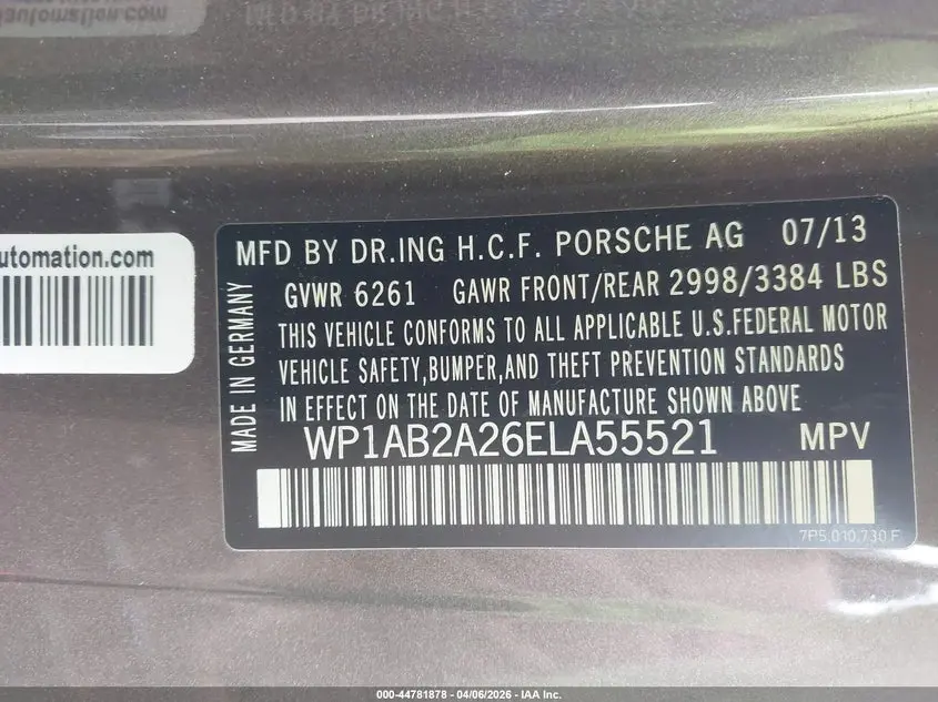 2014 PORSCHE CAYENNE S