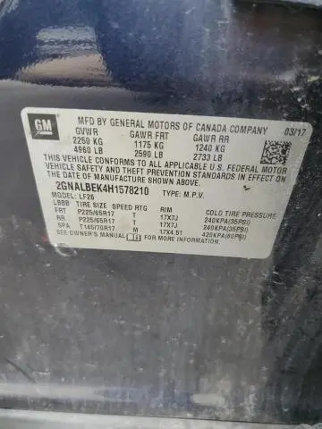 2017 CHEVROLET EQUINOX LS