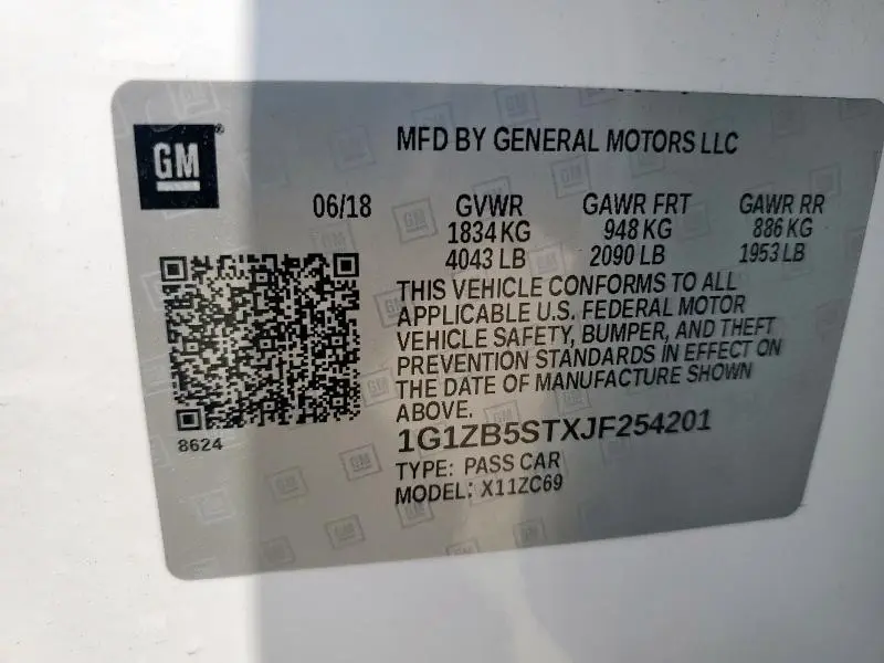 2018 CHEVROLET MALIBU LS  