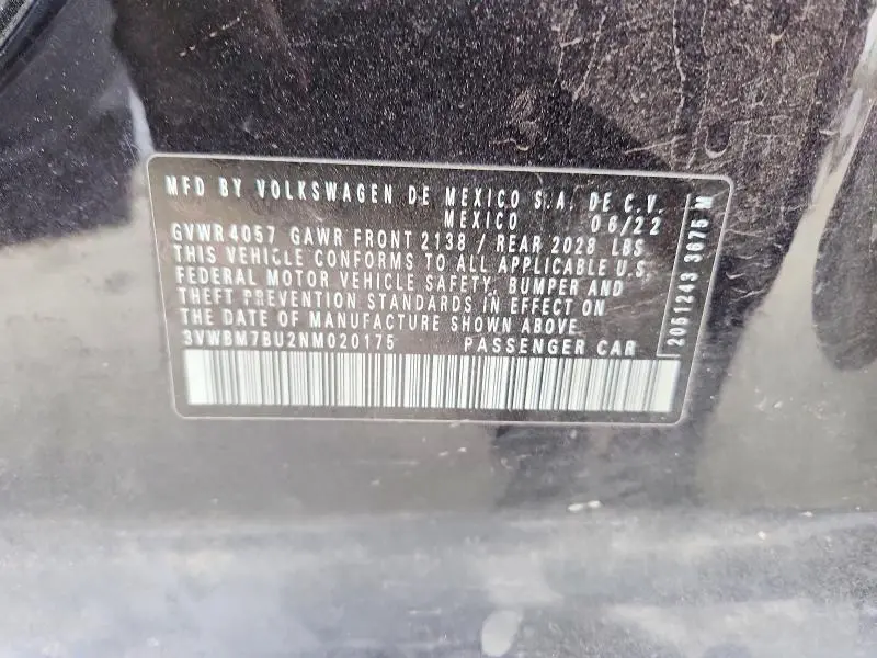 2022 VOLKSWAGEN JETTA SPORT  