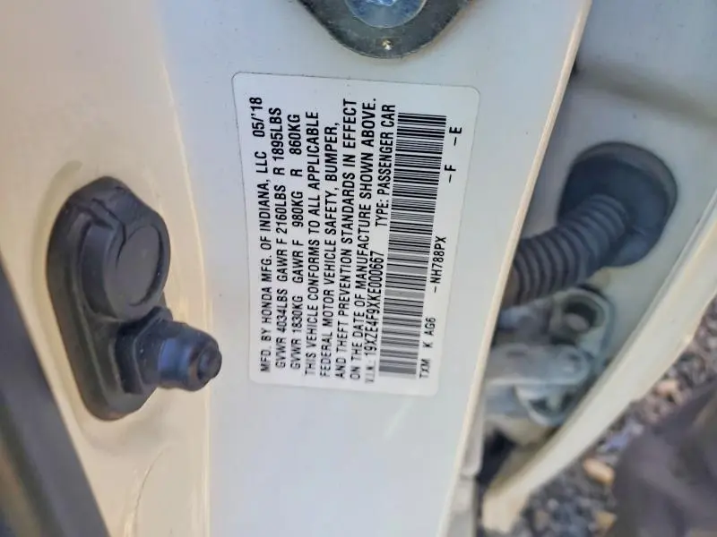 2019 HONDA INSIGHT TOURING  