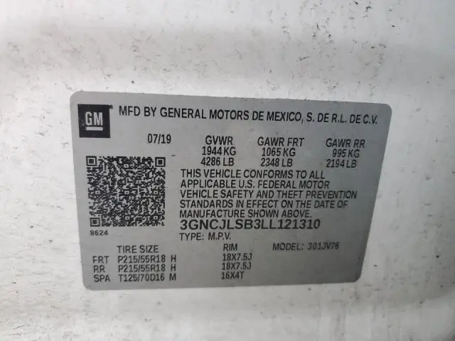 2020 CHEVROLET TRAX 1LT  