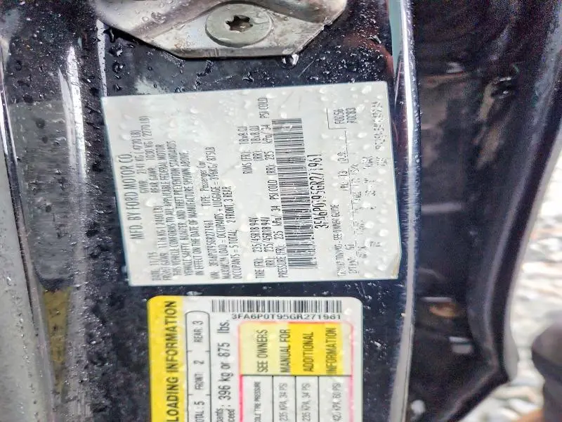 2016 FORD FUSION SE  
