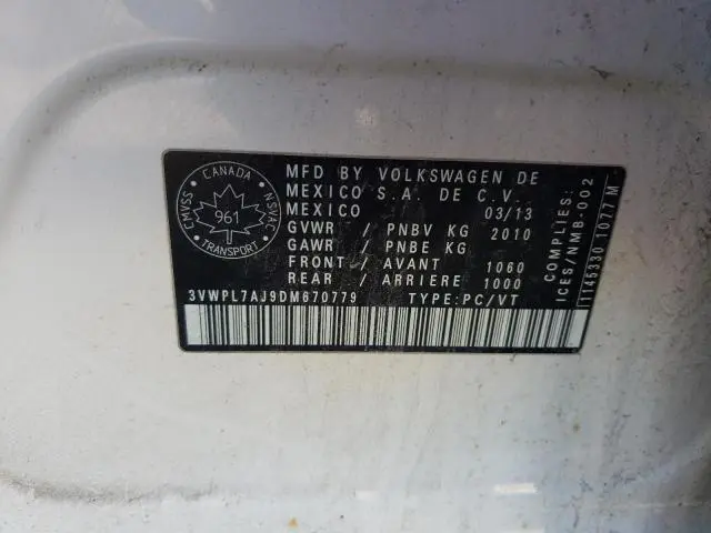 2013 VOLKSWAGEN JETTA TDI  