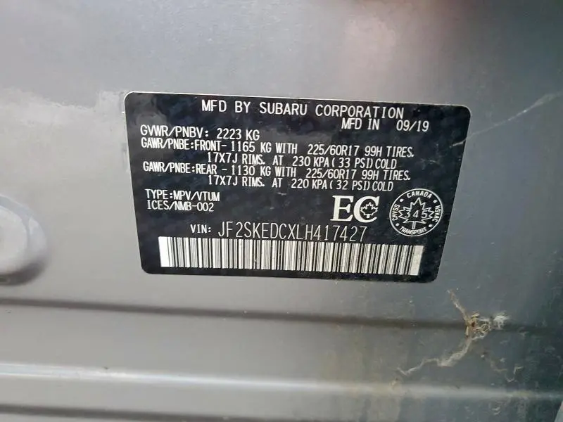 2020 SUBARU FORESTER PREMIUM  