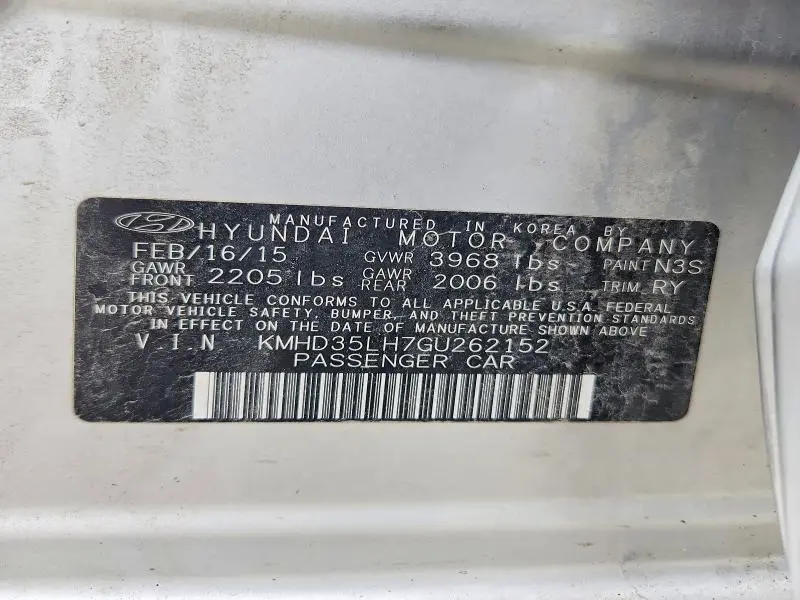 2016 HYUNDAI ELANTRA GT BASE  