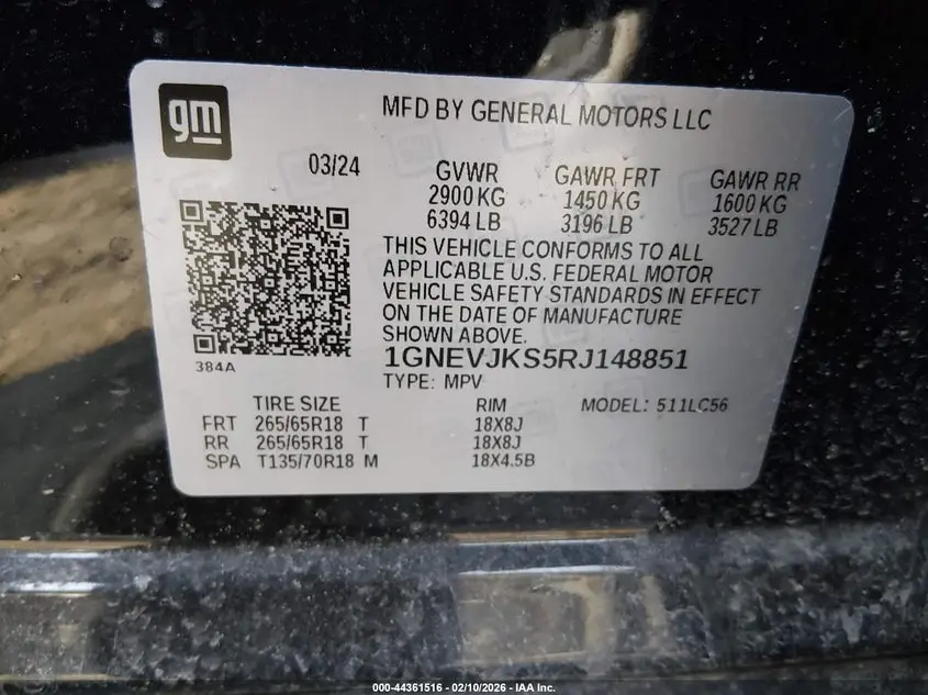 2024 CHEVROLET TRAVERSE AWD Z71