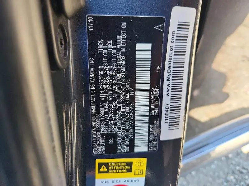 2011 LEXUS RX 350  