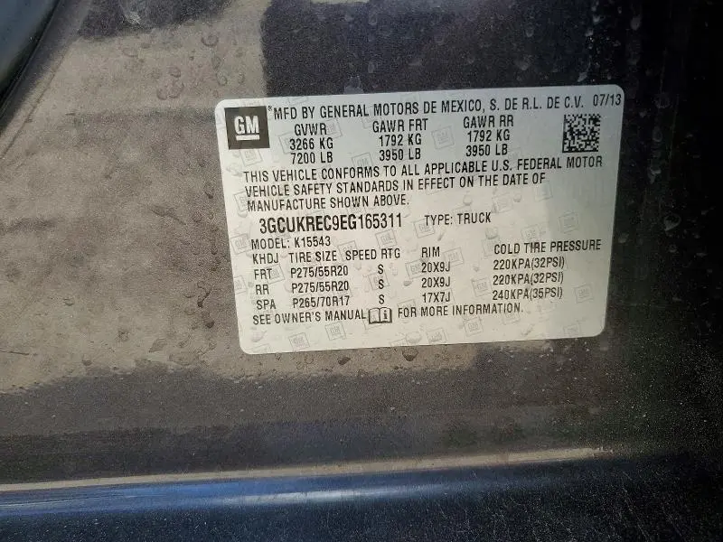 2014 CHEVROLET SILVERADO K1500 LT  