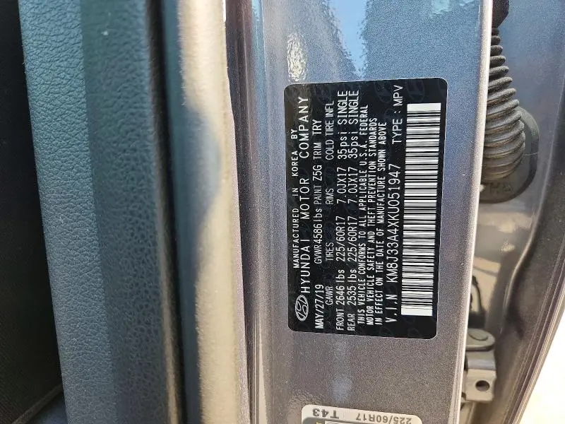2019 HYUNDAI TUCSON VALUE  