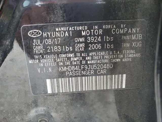 2018 HYUNDAI ELANTRA SEL