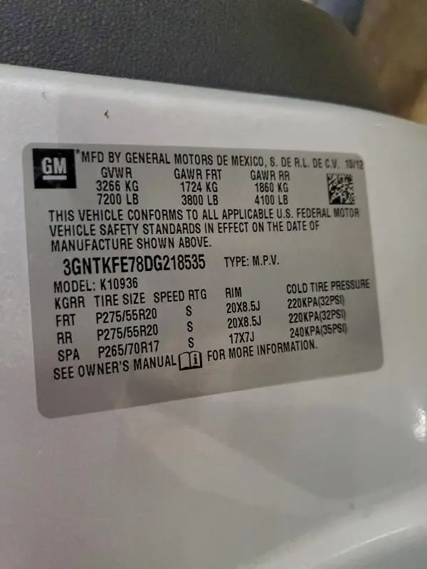 2013 CHEVROLET AVALANCHE LT  