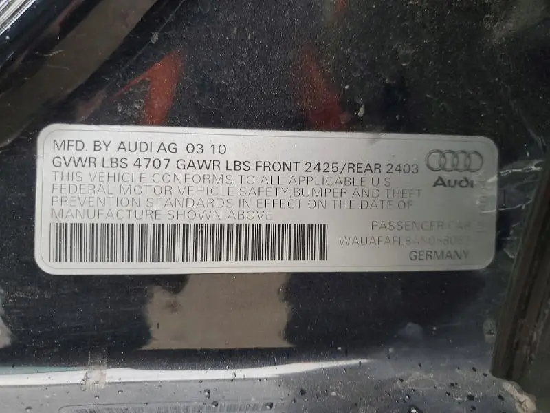 2010 AUDI A4 PREMIUM  