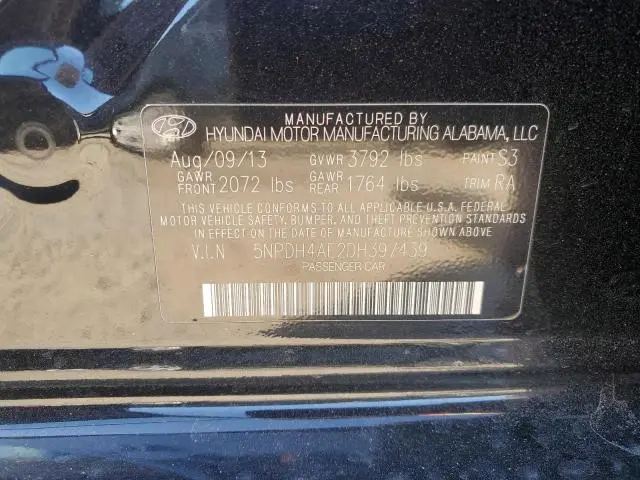 2013 HYUNDAI ELANTRA GLS  