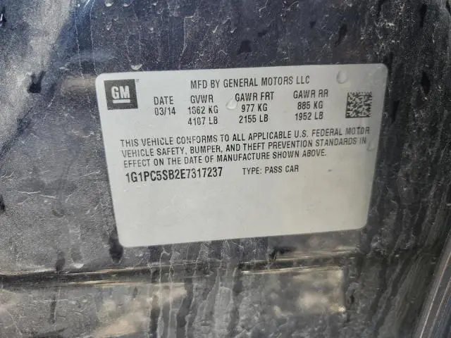 2014 CHEVROLET CRUZE LT