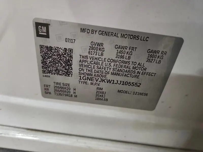 2018 CHEVROLET TRAVERSE PREMIER  