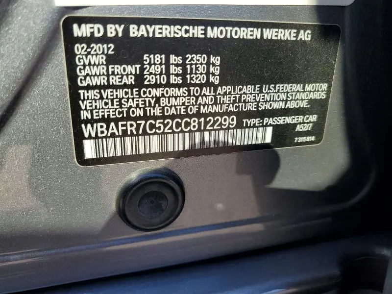 2012 BMW 535 I  
