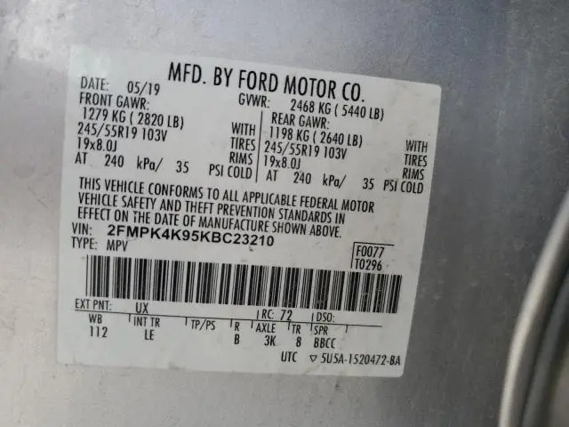 2019 FORD EDGE TITANIUM  